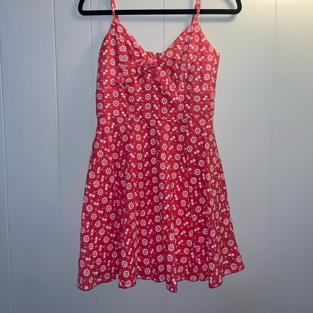 Pink floral dress